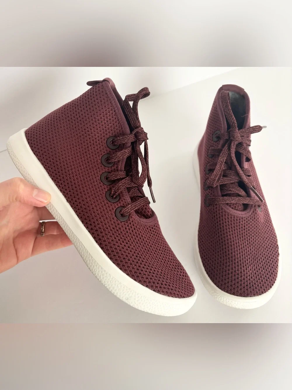 Allbirds Maroon Tree Topper High Top Sneakers